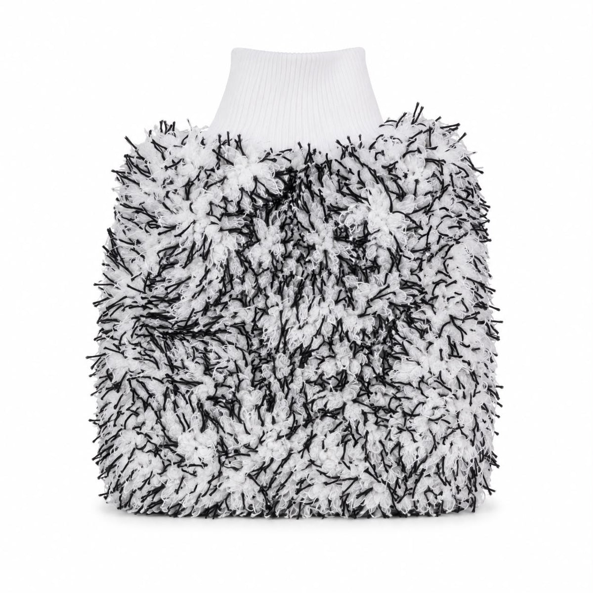 Gant de Lavage Microfibre Blanc et Noir