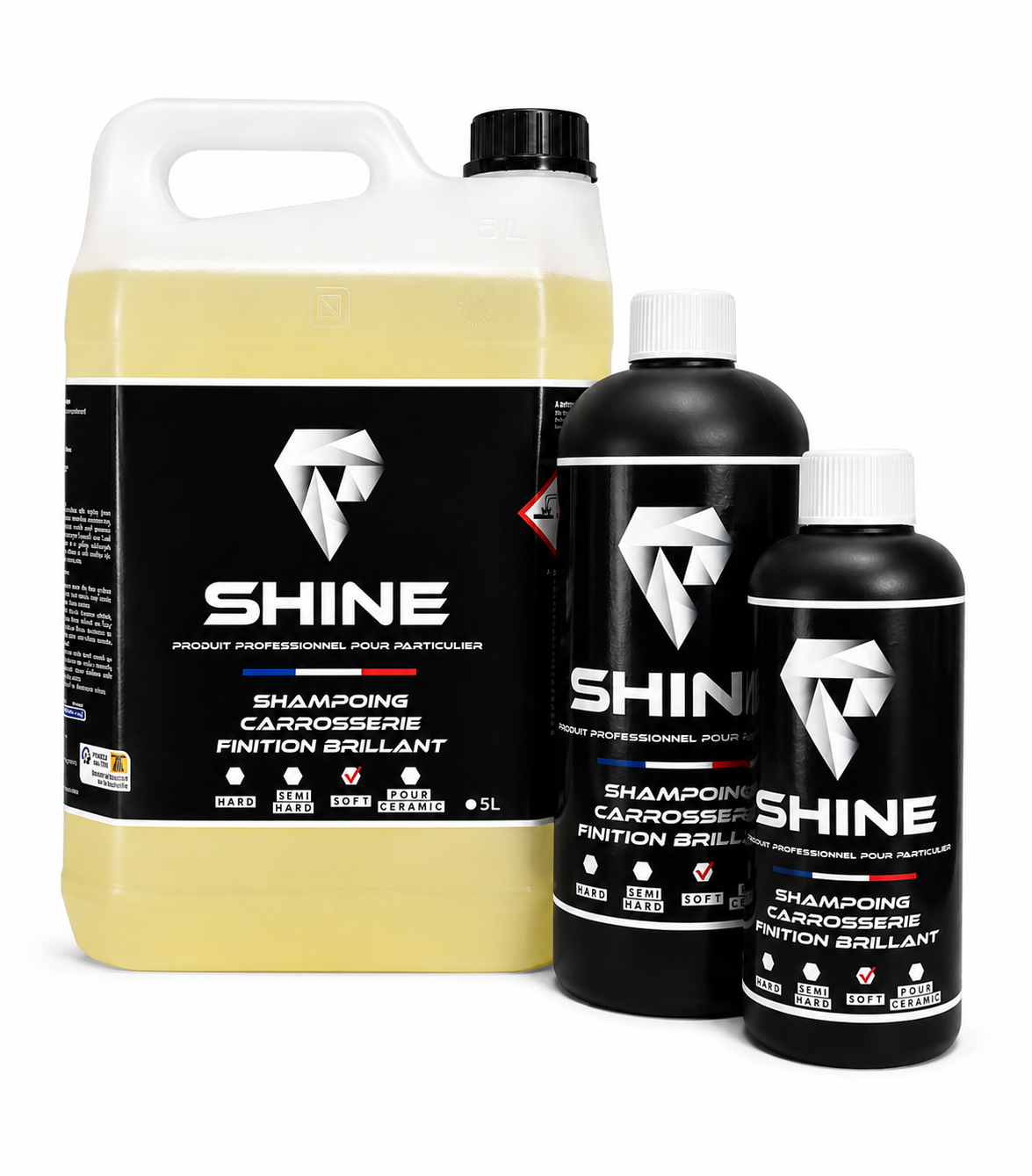 SHINE - SHAMPOING CARROSSERIE FINITION BRILLANT | Brillance + Agent Hydrofuge