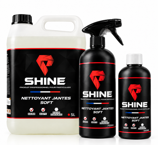 SHINE - NETTOYANT JANTES SOFT | Sans Acide + Usage Régulier + Brillance