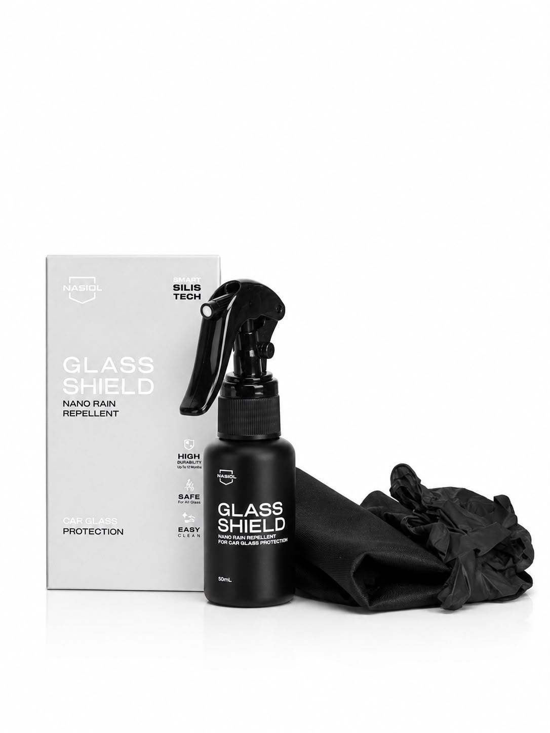 NASIOL GLASS SHIELD – Traitement Céramique Hydrophobe Pare-Brise & Vitres