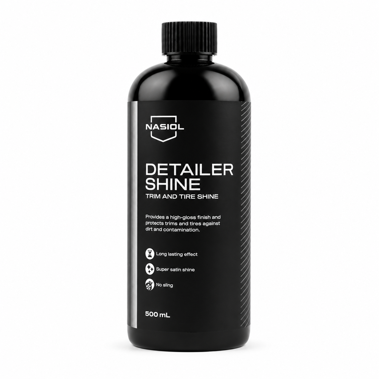 NASIOL DETAILER SHINE – Rénovateur & Brillant Pneus et Plastiques Extérieurs