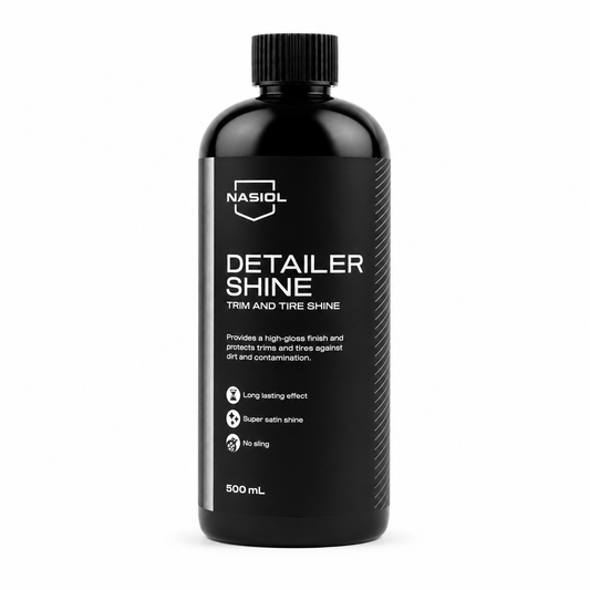 NASIOL DETAILER SHINE – Rénovateur & Brillant Pneus et Plastiques Extérieurs