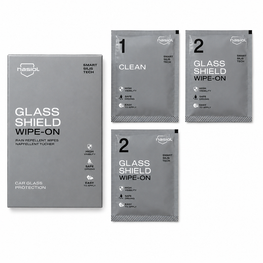 NASIOL  GlasShield  – Traitement Hydrophobe pour Pare-Brise • Anti-Pluie • Application par Lingette
