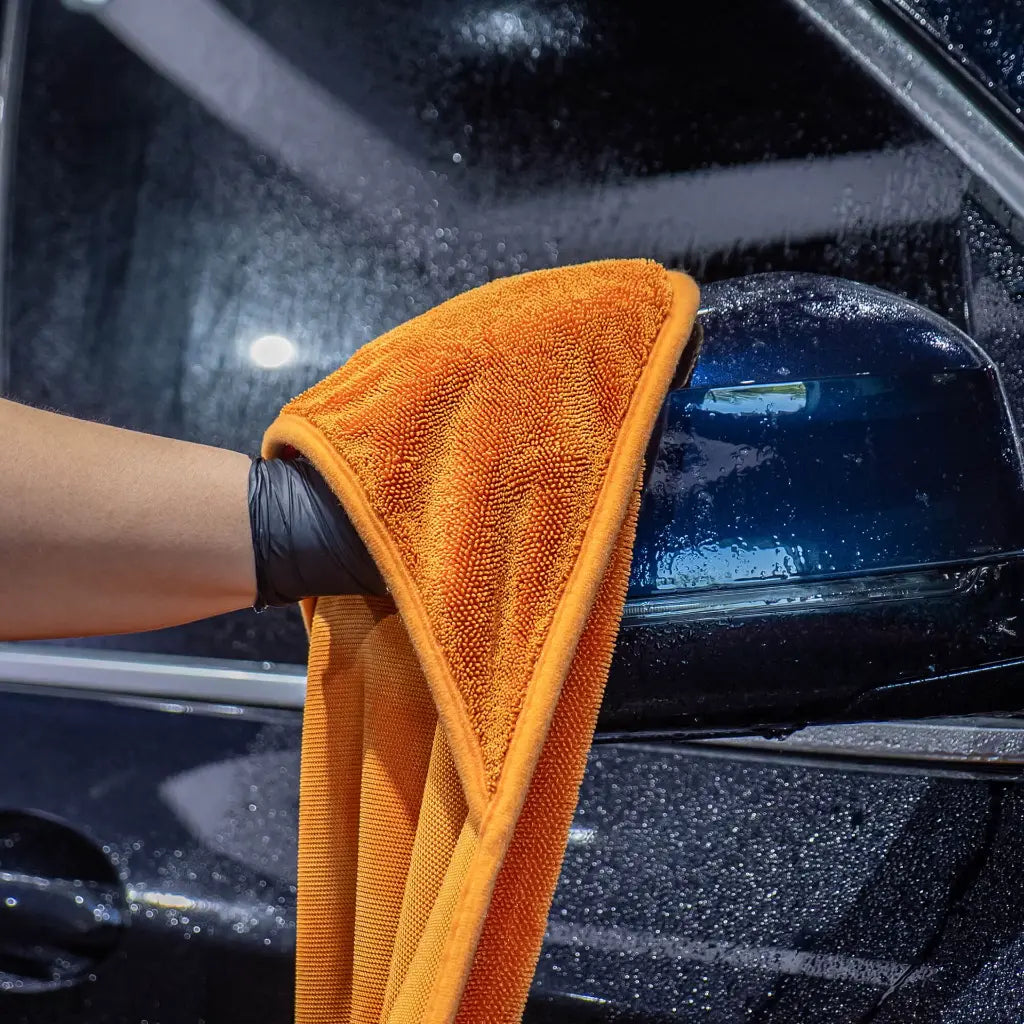 MaxShine Twisted Loop Drying Towel - Serviette Séchage Microfibre 800 GSM | Double Face + Poches d'Angle