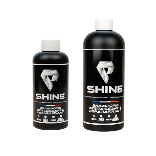 SHINE - SHAMPOING DEGRAISSANT & DEPARAFFINANT HARD | Retire Cires + Préparation