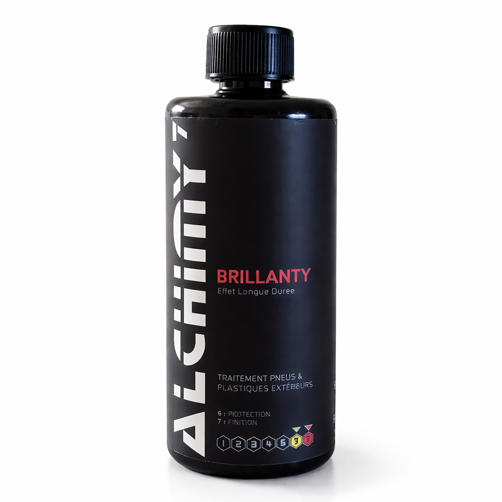 ALCHIMY7 - BRILLANTY | Brillant Pneus et Plastiques Extérieurs | Rénovateur